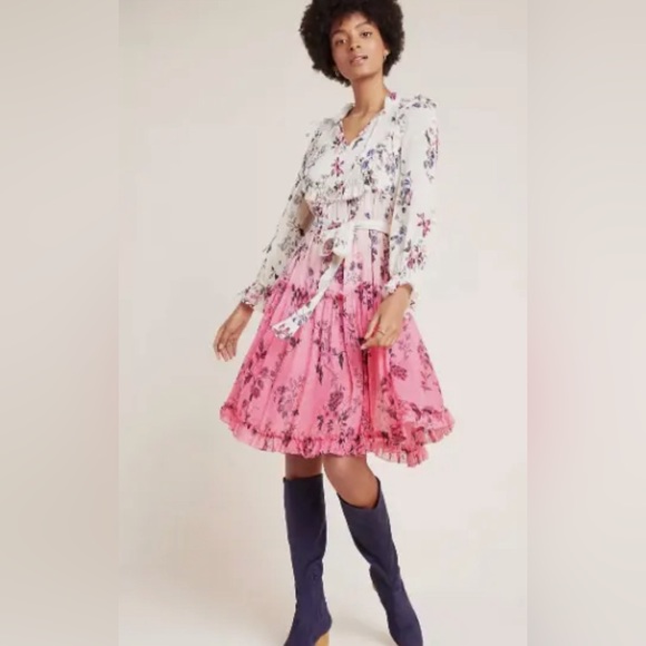 Anthropologie Dresses & Skirts - Anthropologie Sasha Dip Dyed Dress in Sz 10